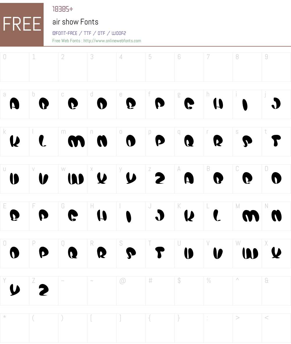 air show Font Screenshots
