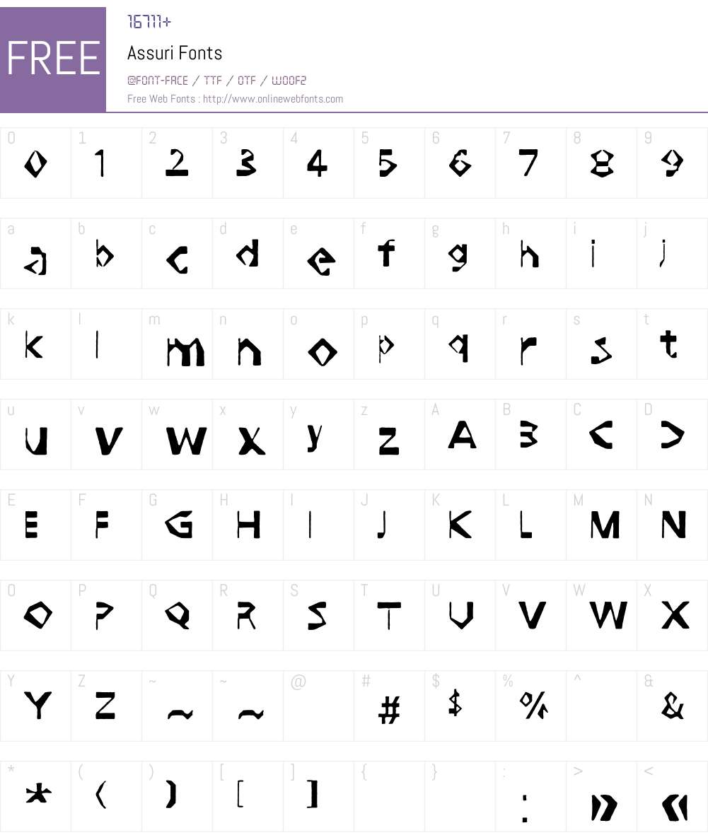 Assuri Font Screenshots
