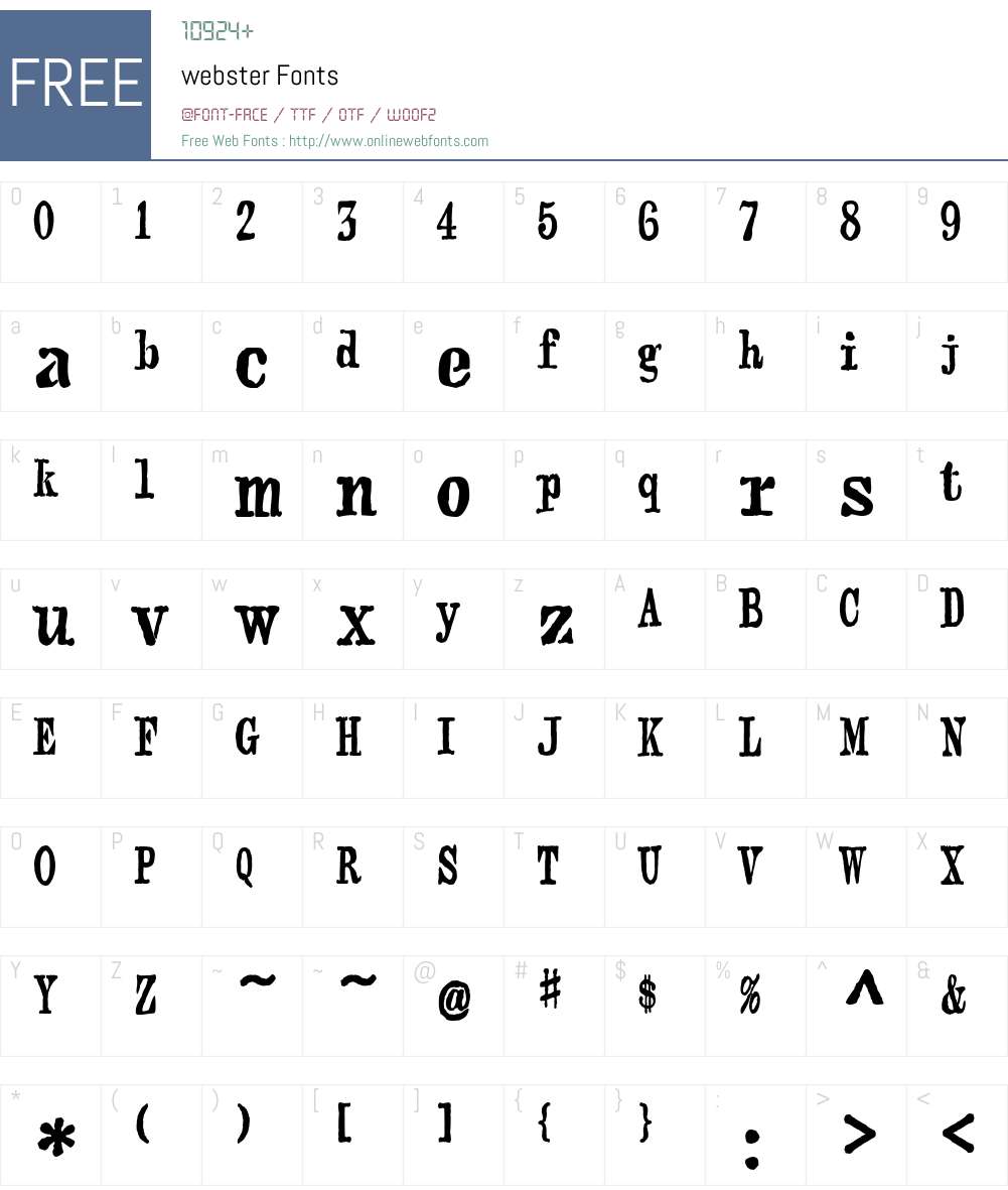 webster Font Screenshots