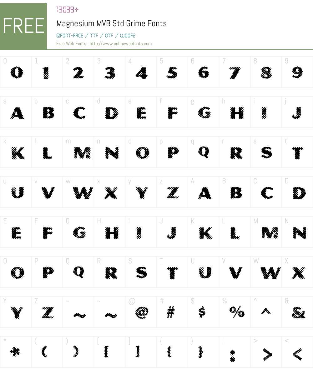 Magnesium MVB Std Font Screenshots