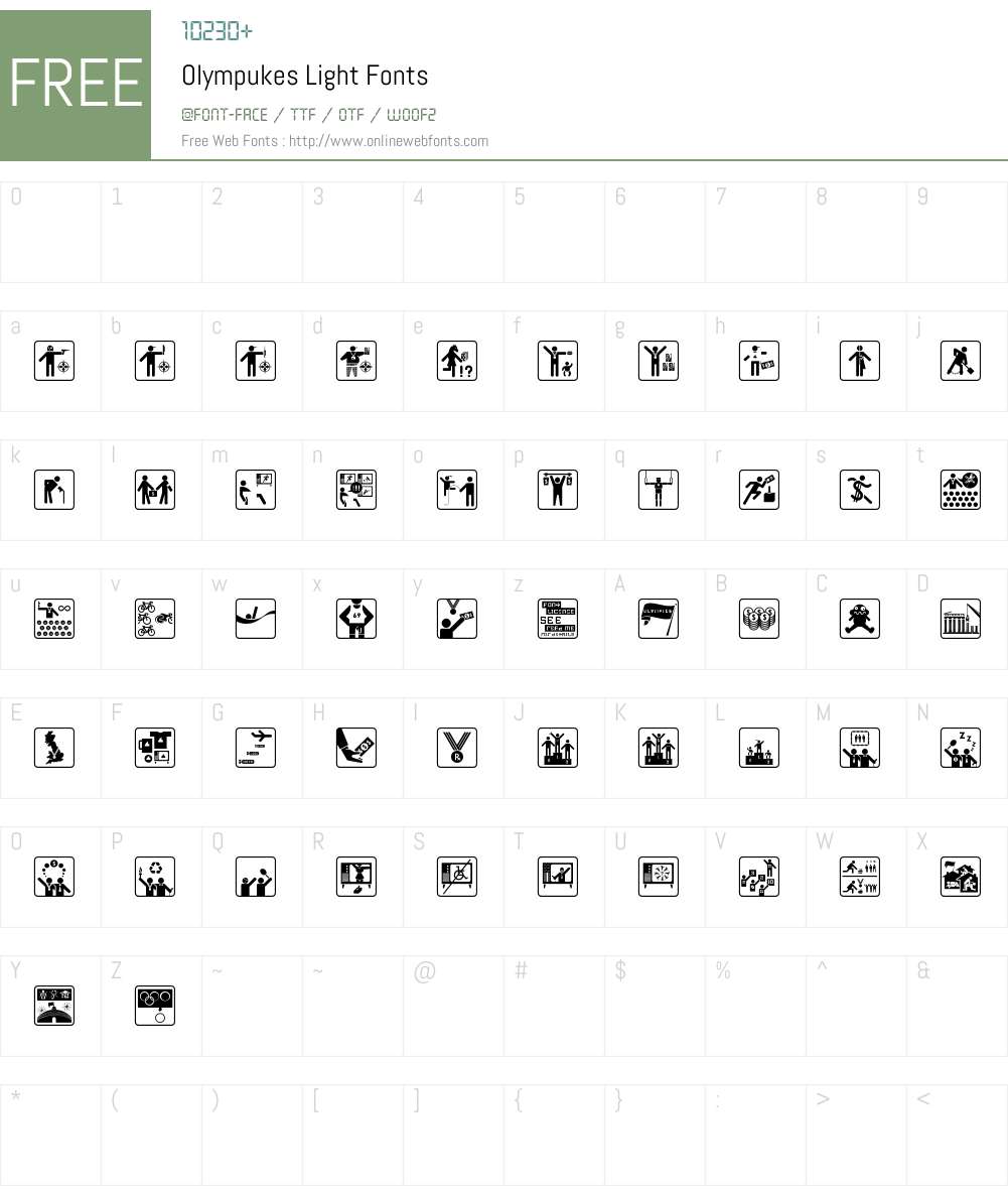 Olympukes Light Font Screenshots