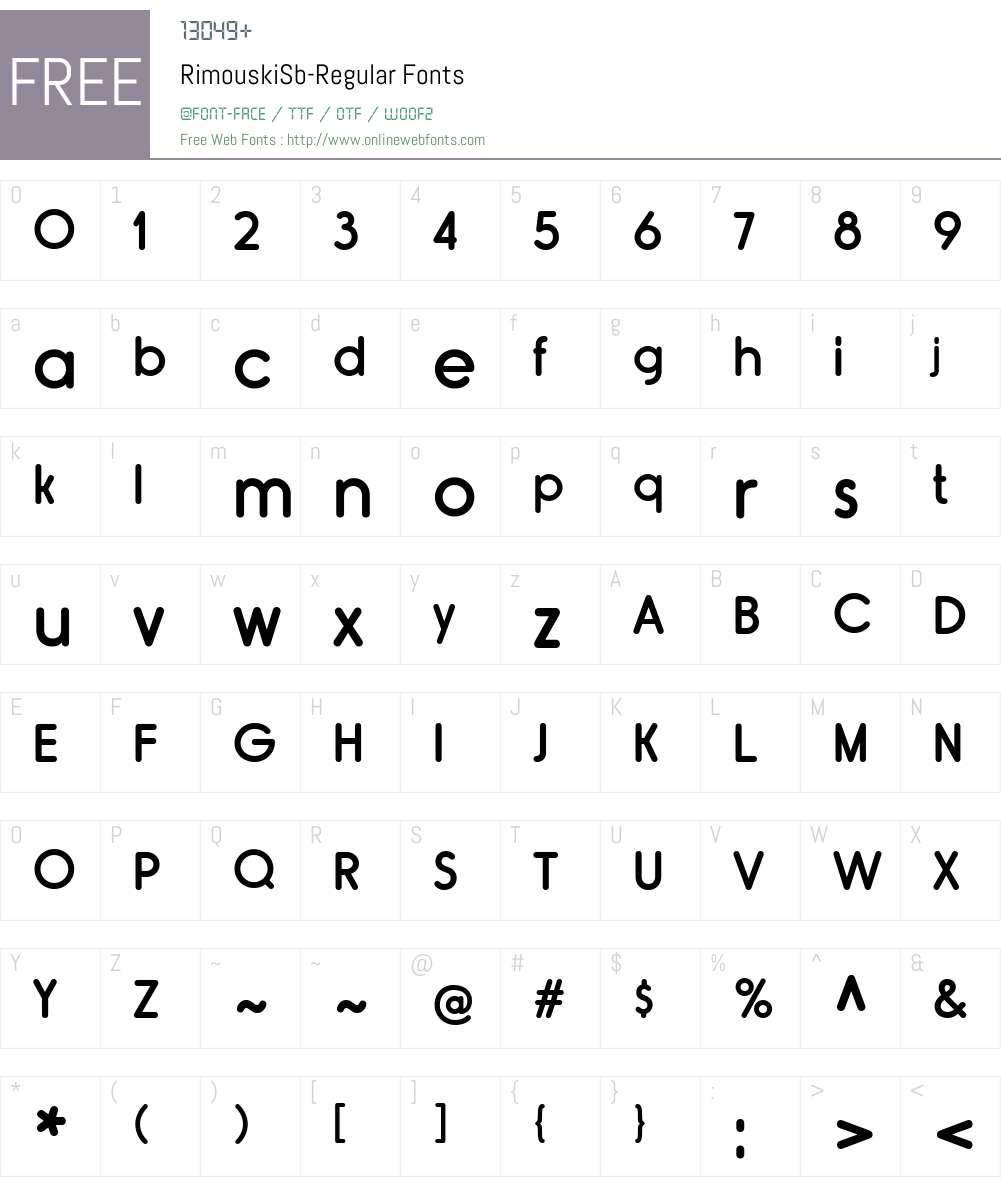 Rimouski Font Screenshots