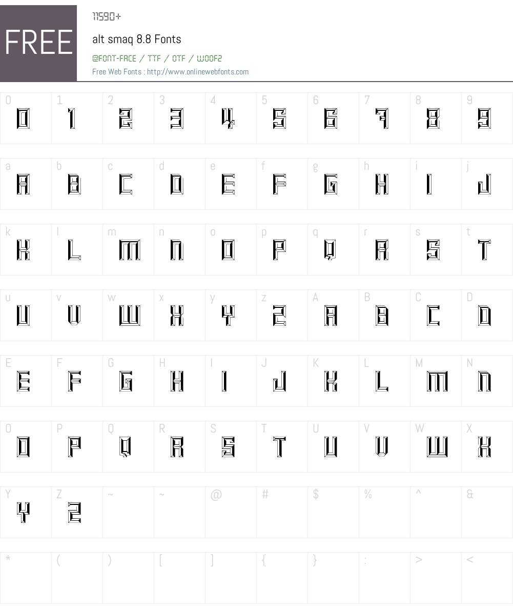 alt smaq 8.8 Font Screenshots