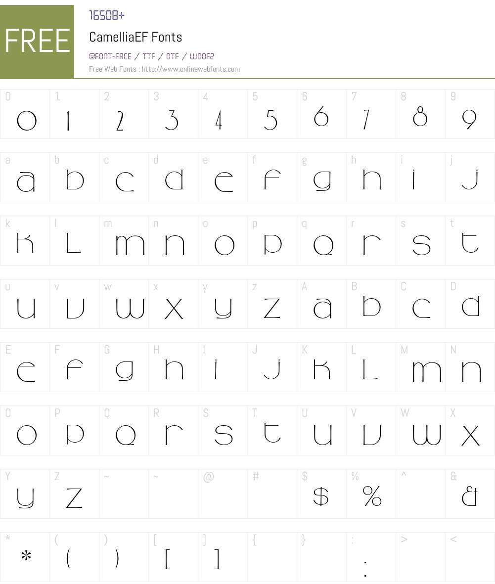 CamelliaEF Font Screenshots