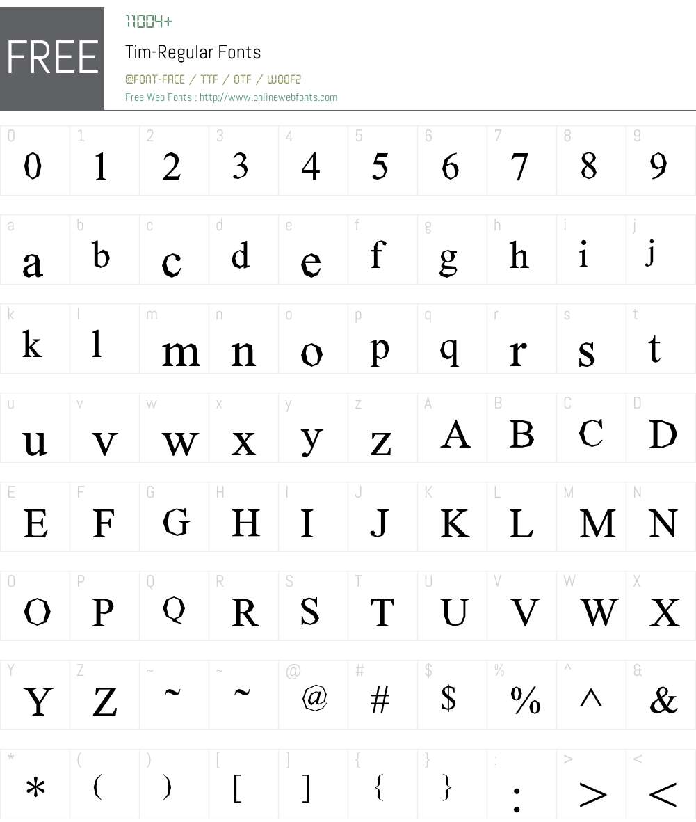 Tim Font Screenshots