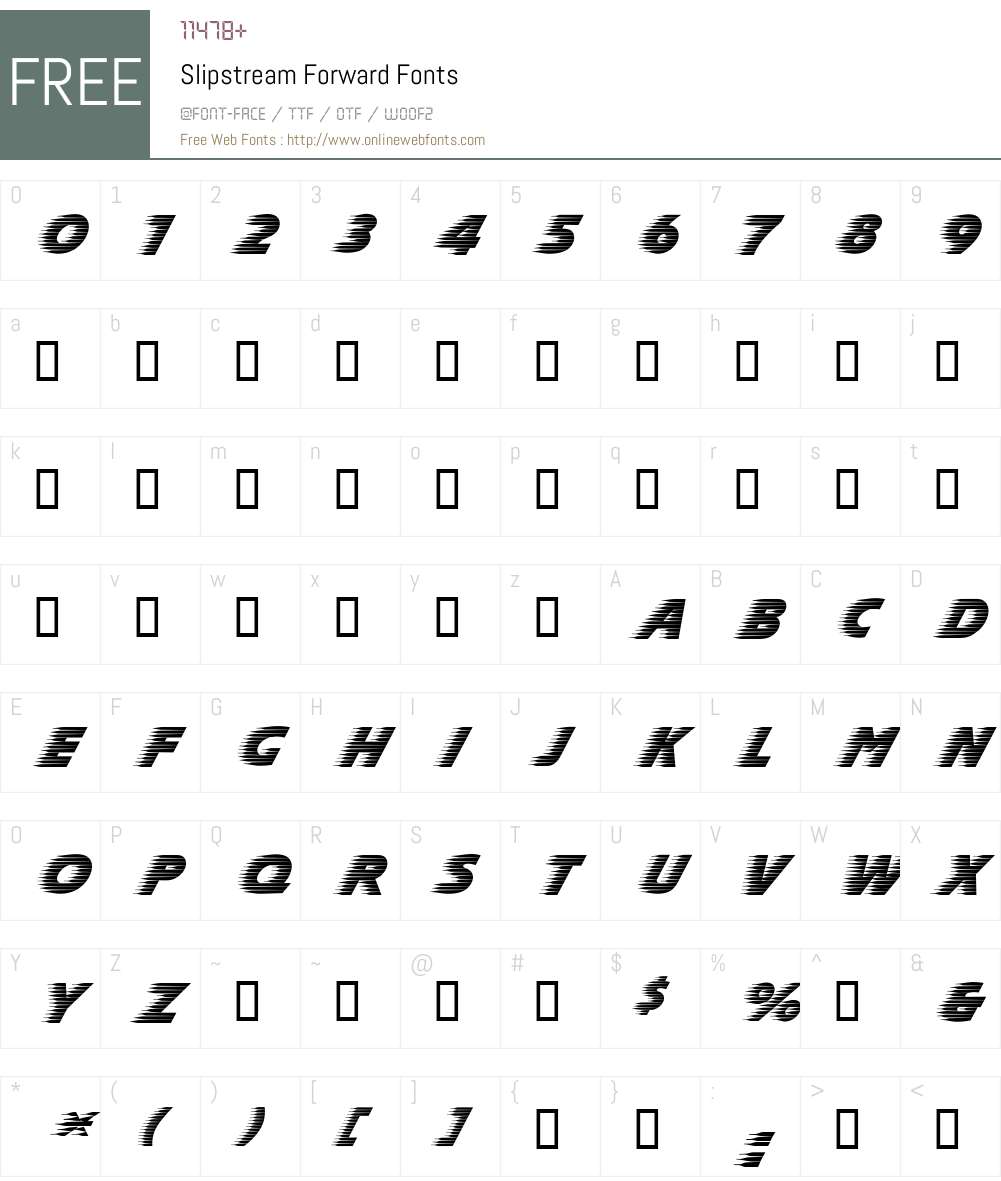 Slipstream Font Screenshots