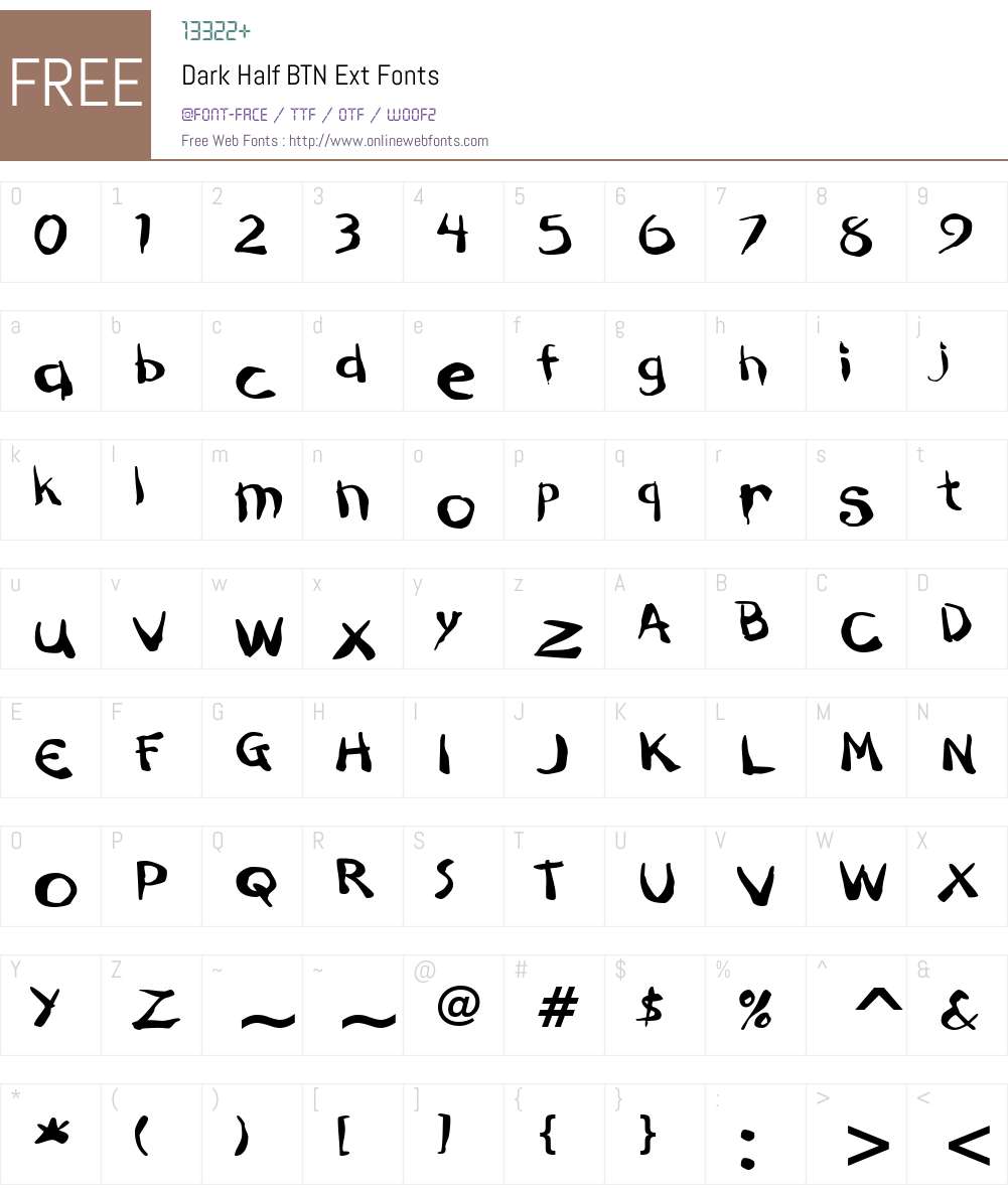 Dark Half BTN Ext Font Screenshots
