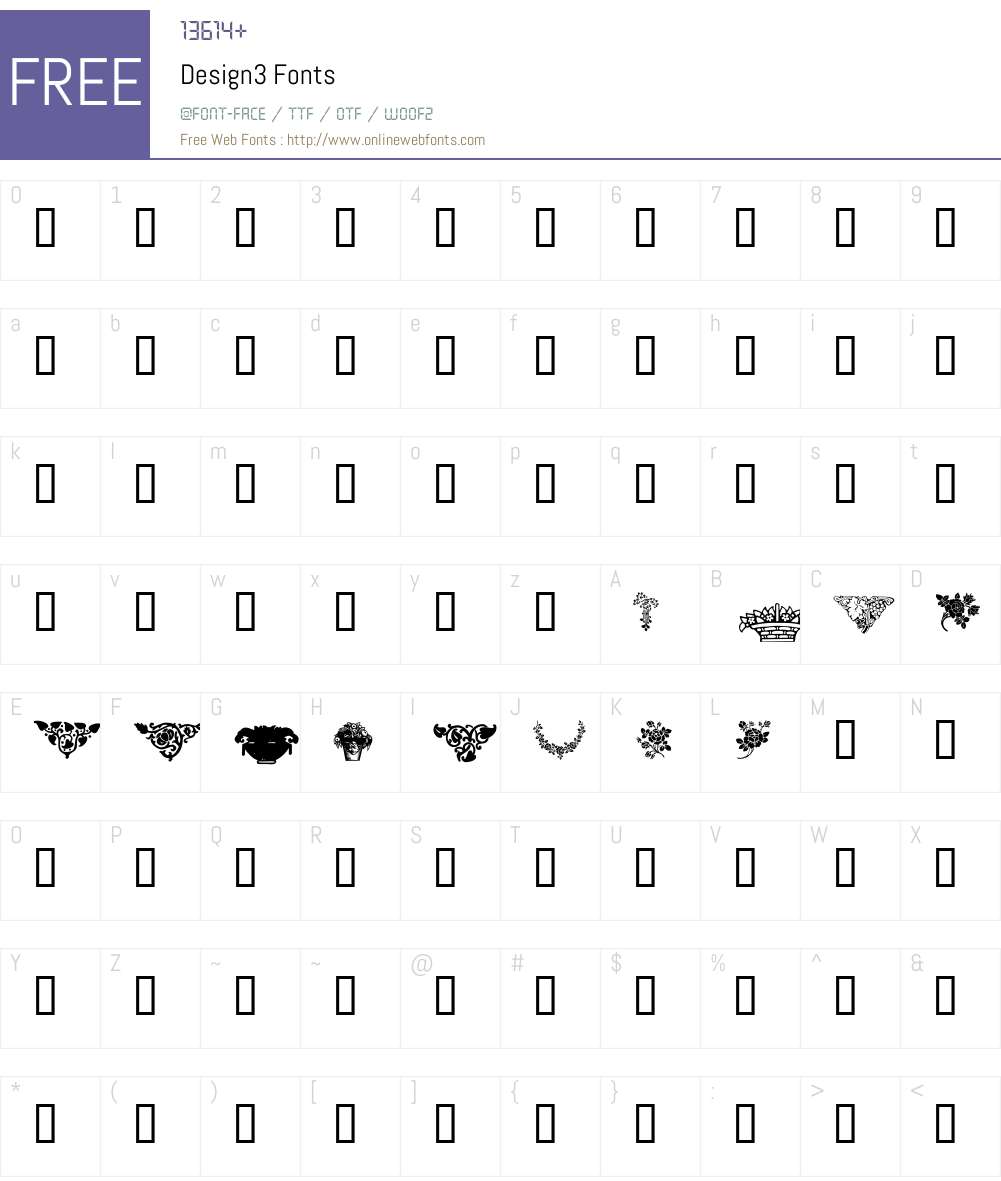 Design3 Font Screenshots