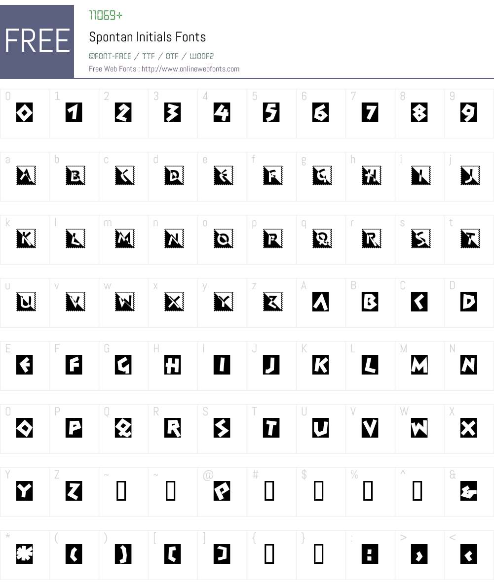 Spontan Font Screenshots