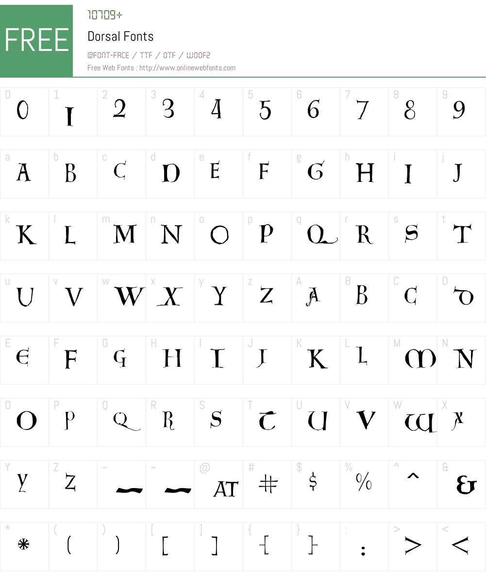 Dorsal Font Screenshots