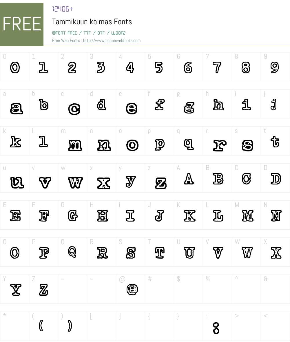 Tammikuun kolmas Font Screenshots