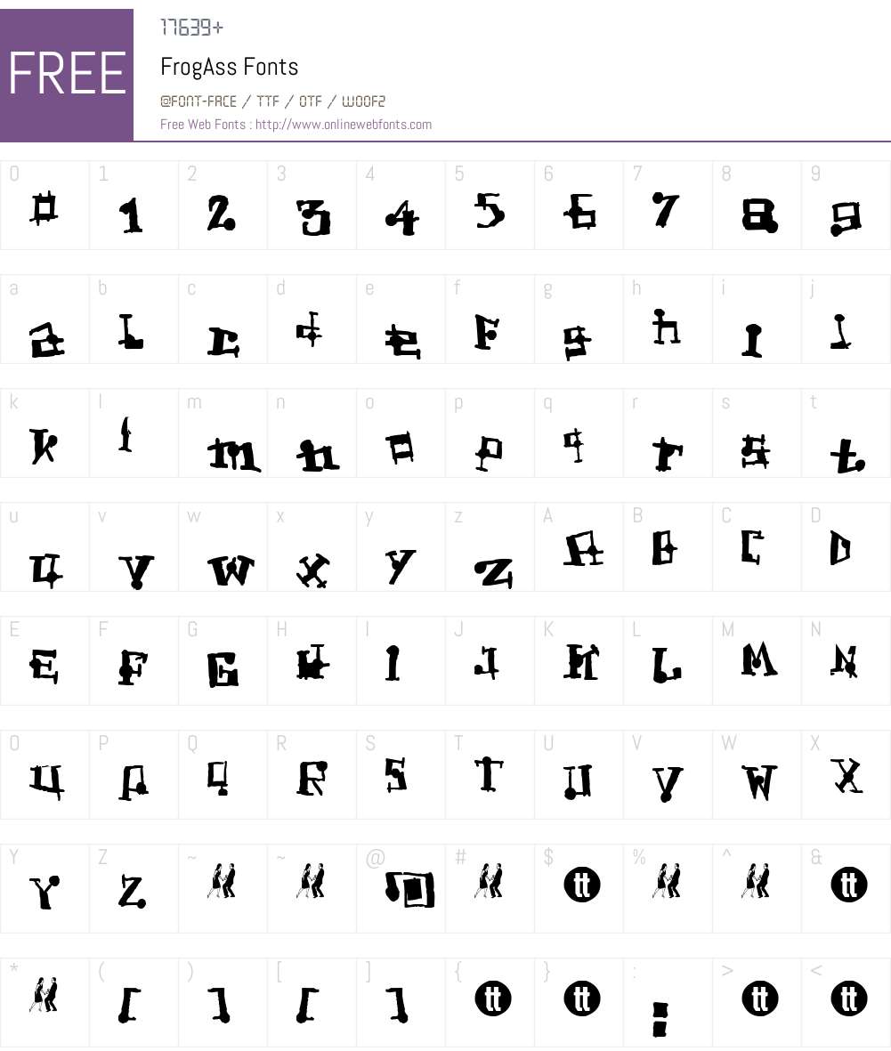 FrogAss Font Screenshots
