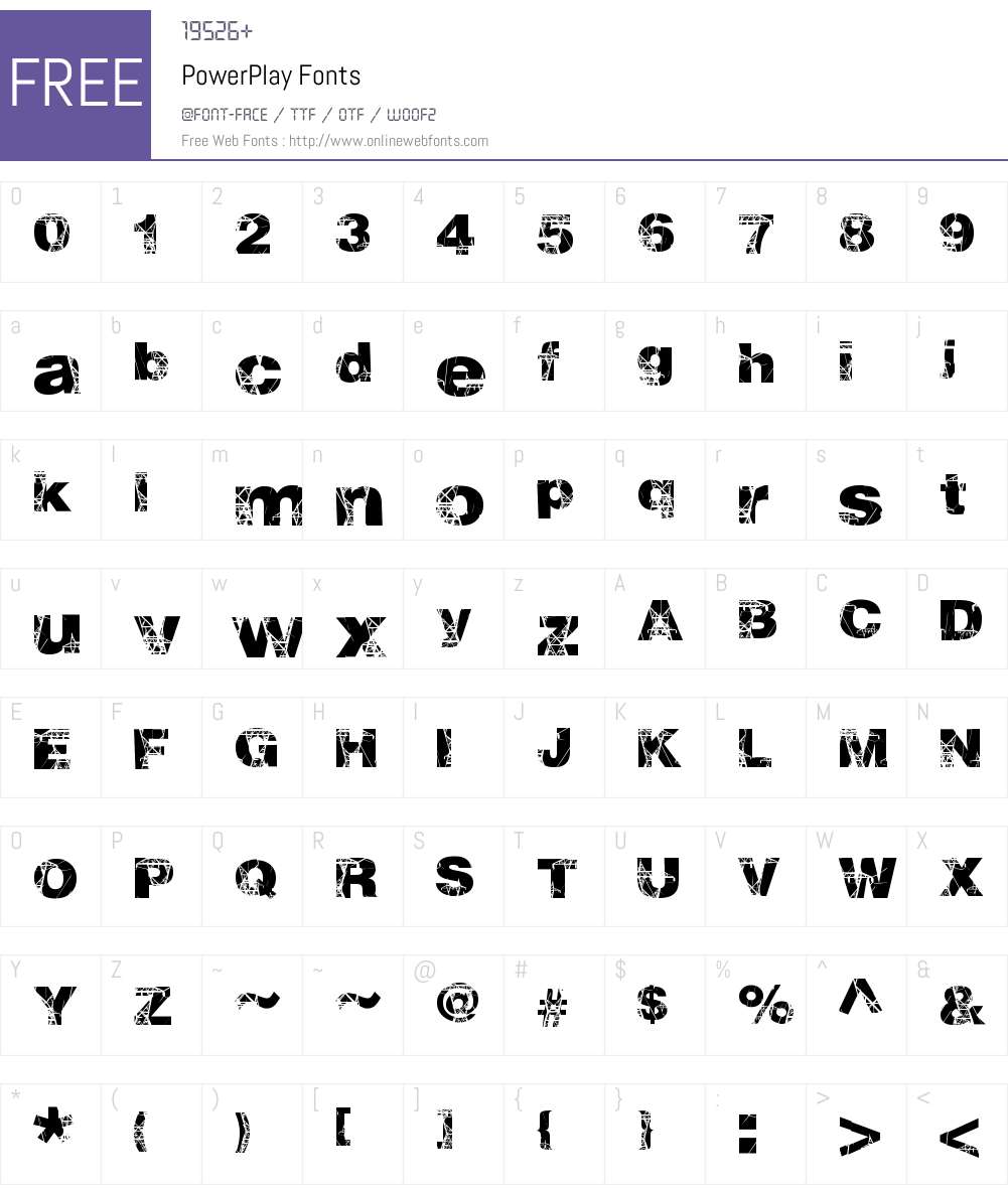PowerPlay Font Screenshots