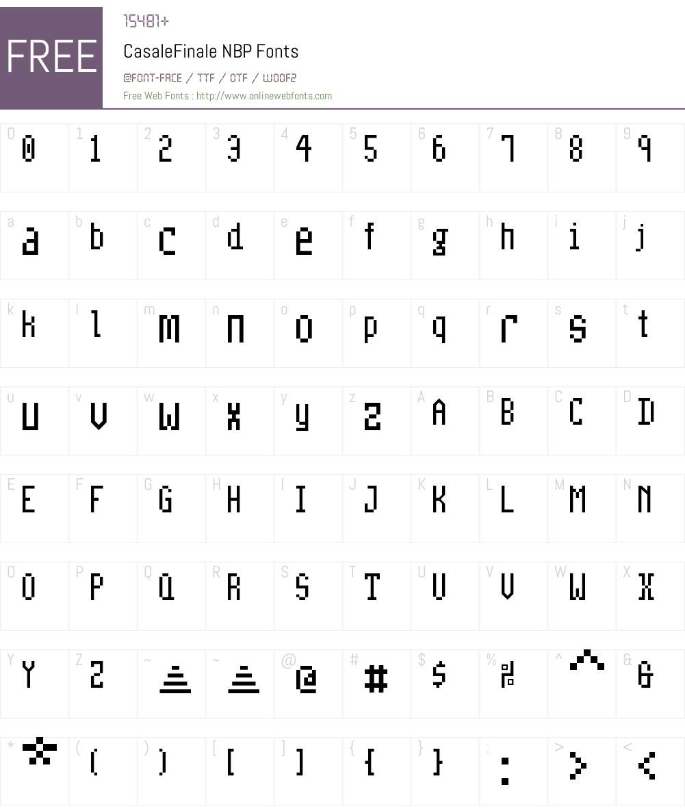 CasaleFinale NBP Font Screenshots