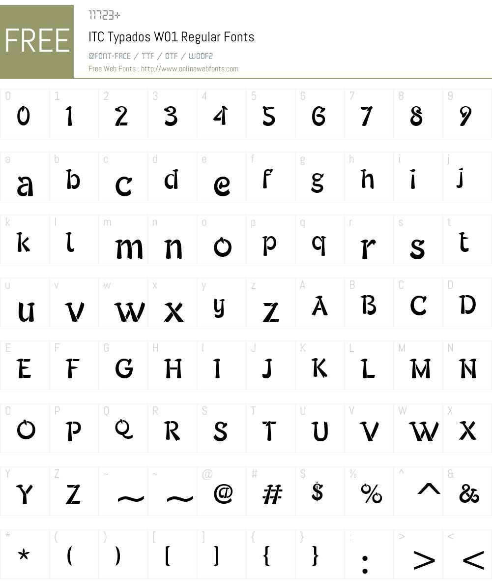 ITCTypadosW01-Regular Font Screenshots