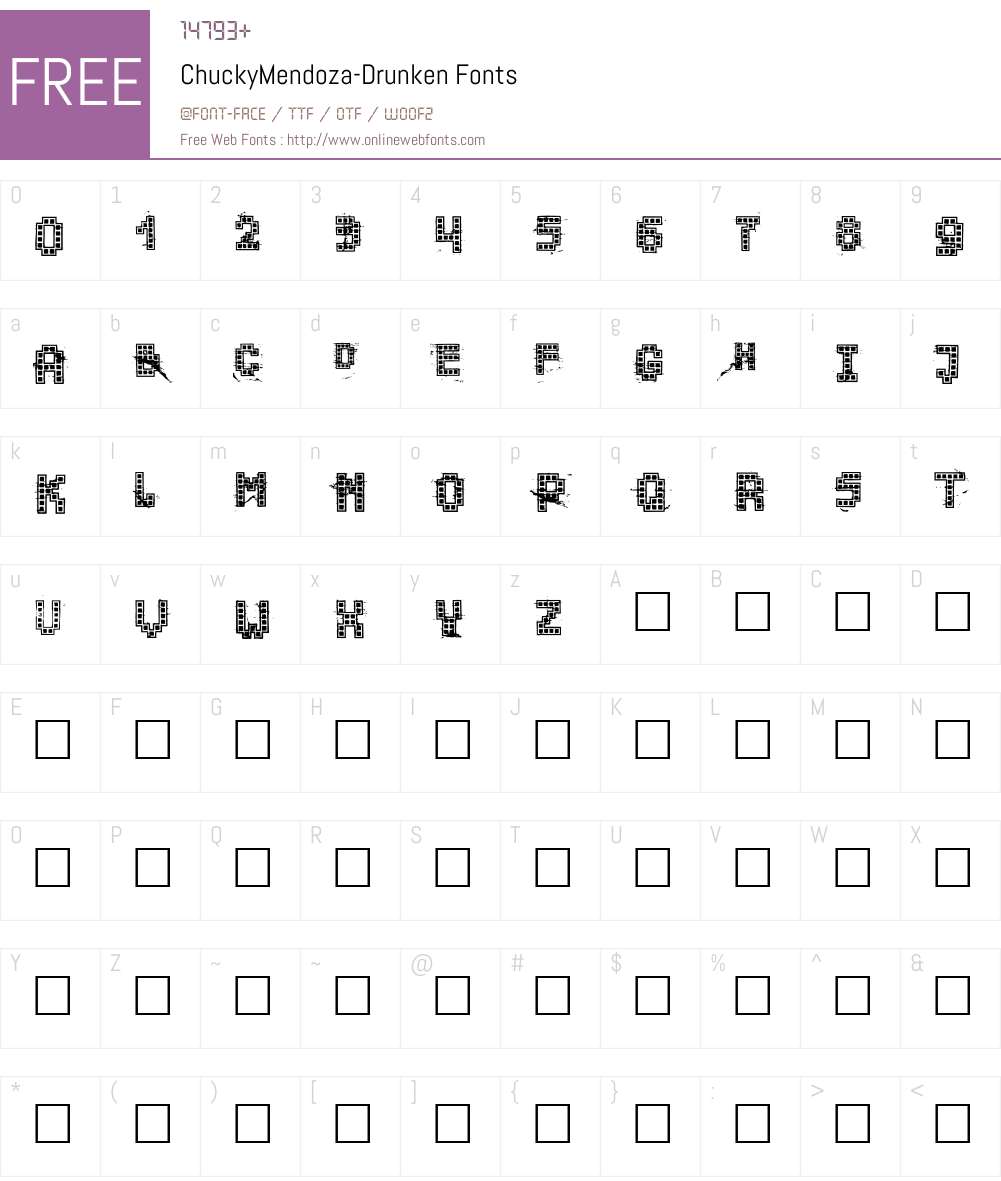 ChuckyMendoza Font Screenshots