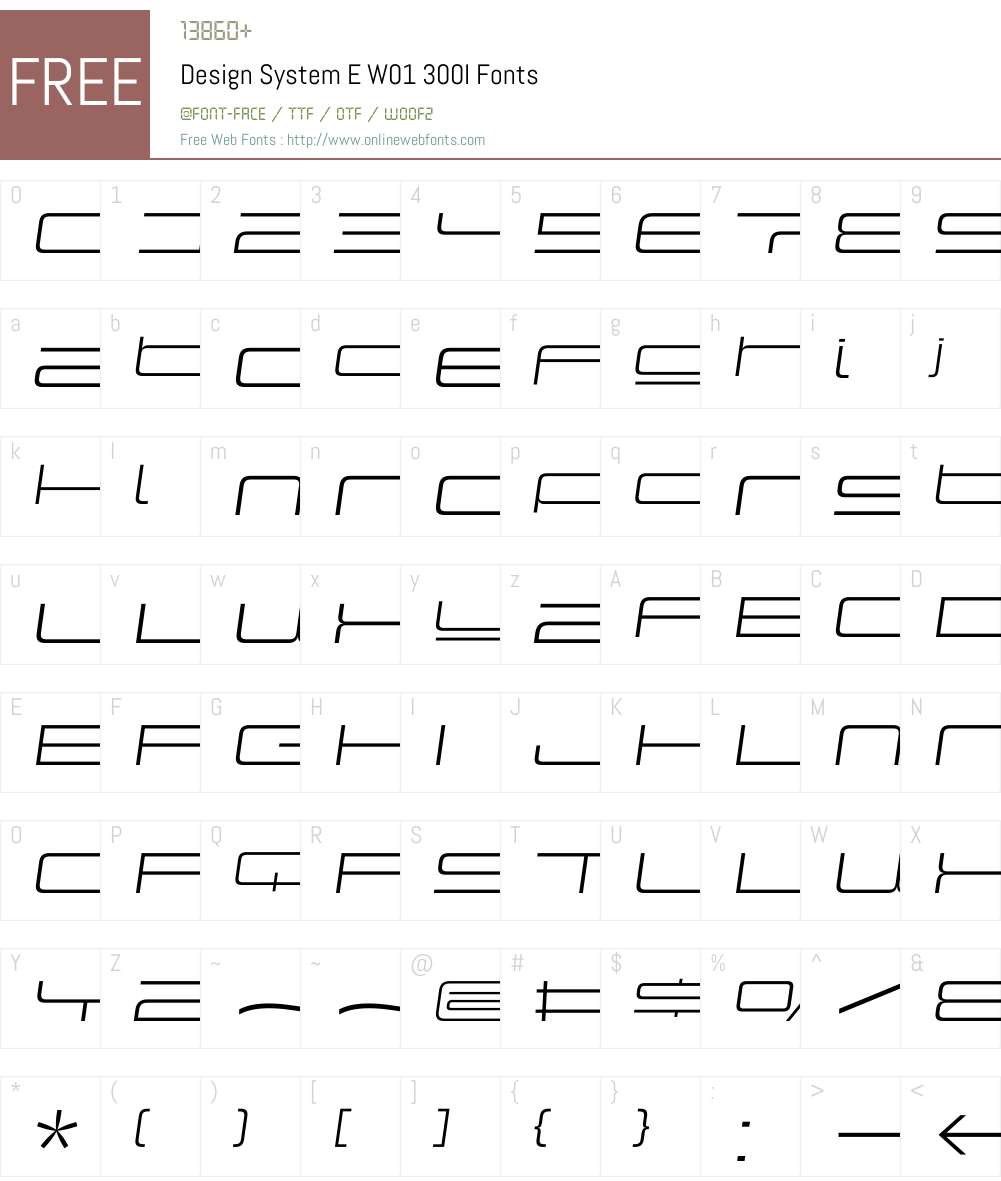 DesignSystemEW01-300I Font Screenshots