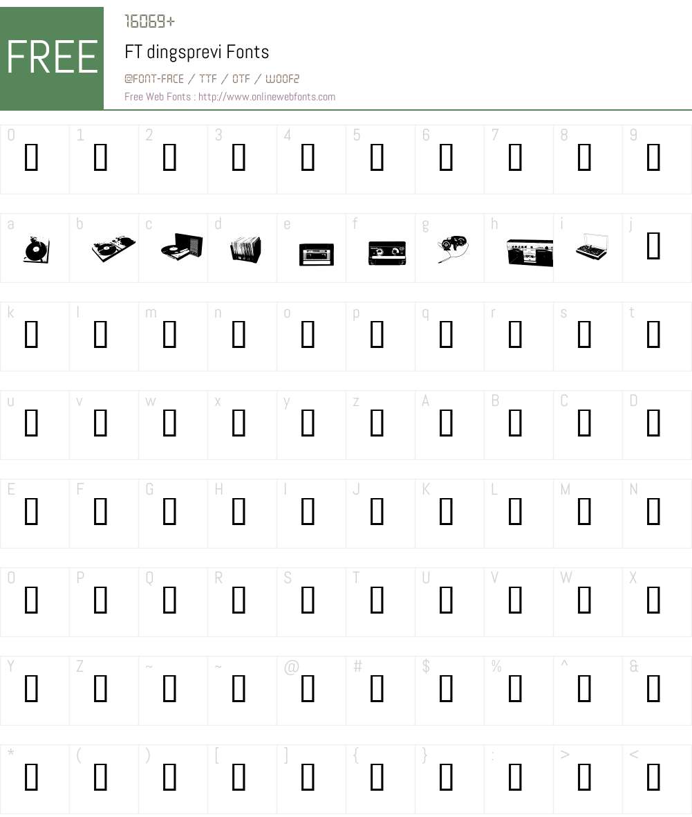FT dingsprevi Font Screenshots