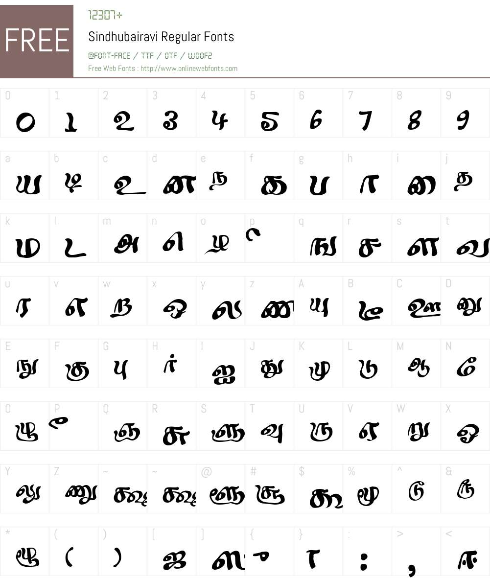 Sindhubairavi Font Screenshots