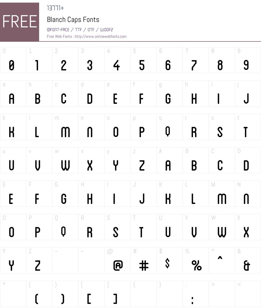 Blanch Font Screenshots