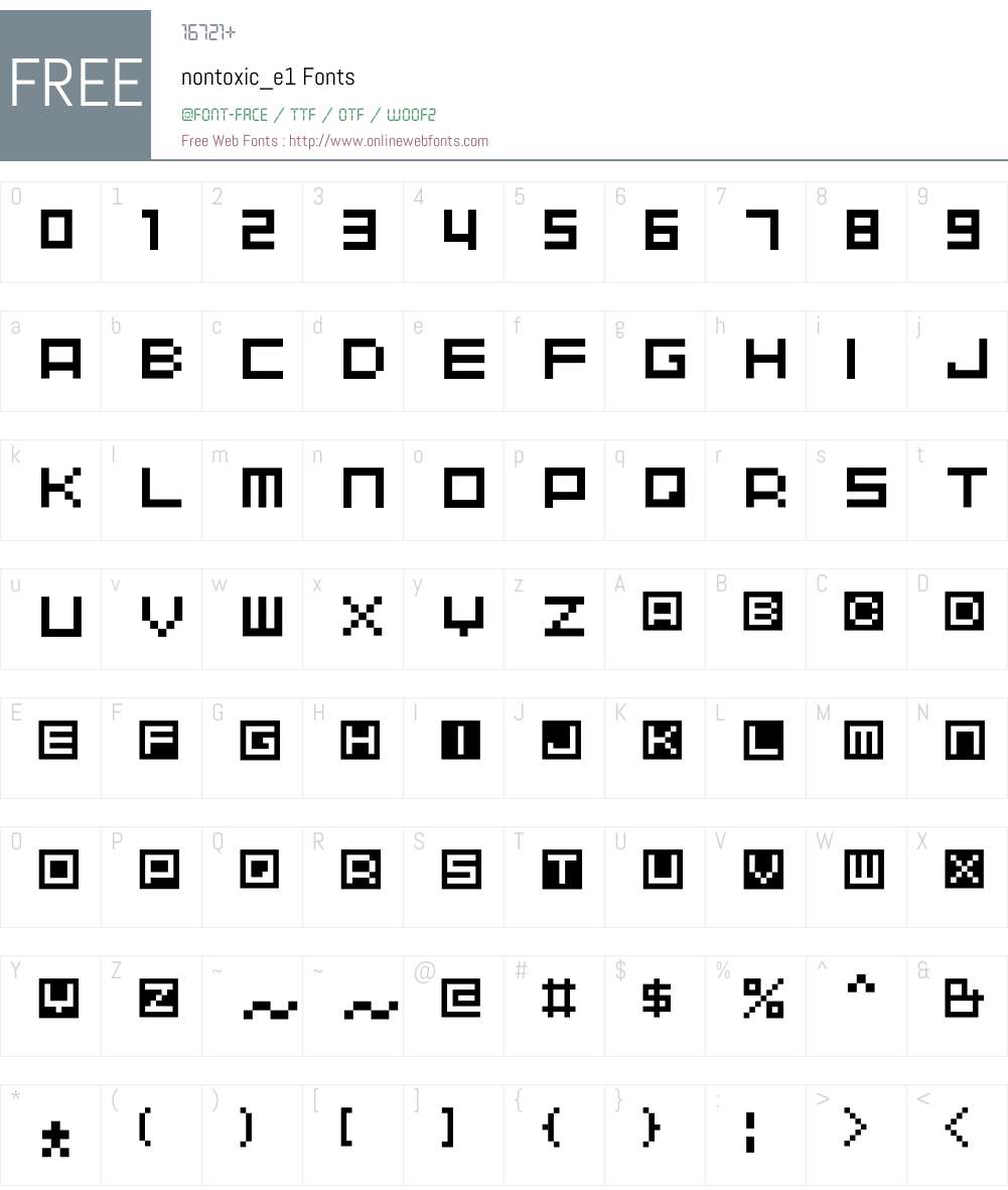 nontoxic_e1 Font Screenshots