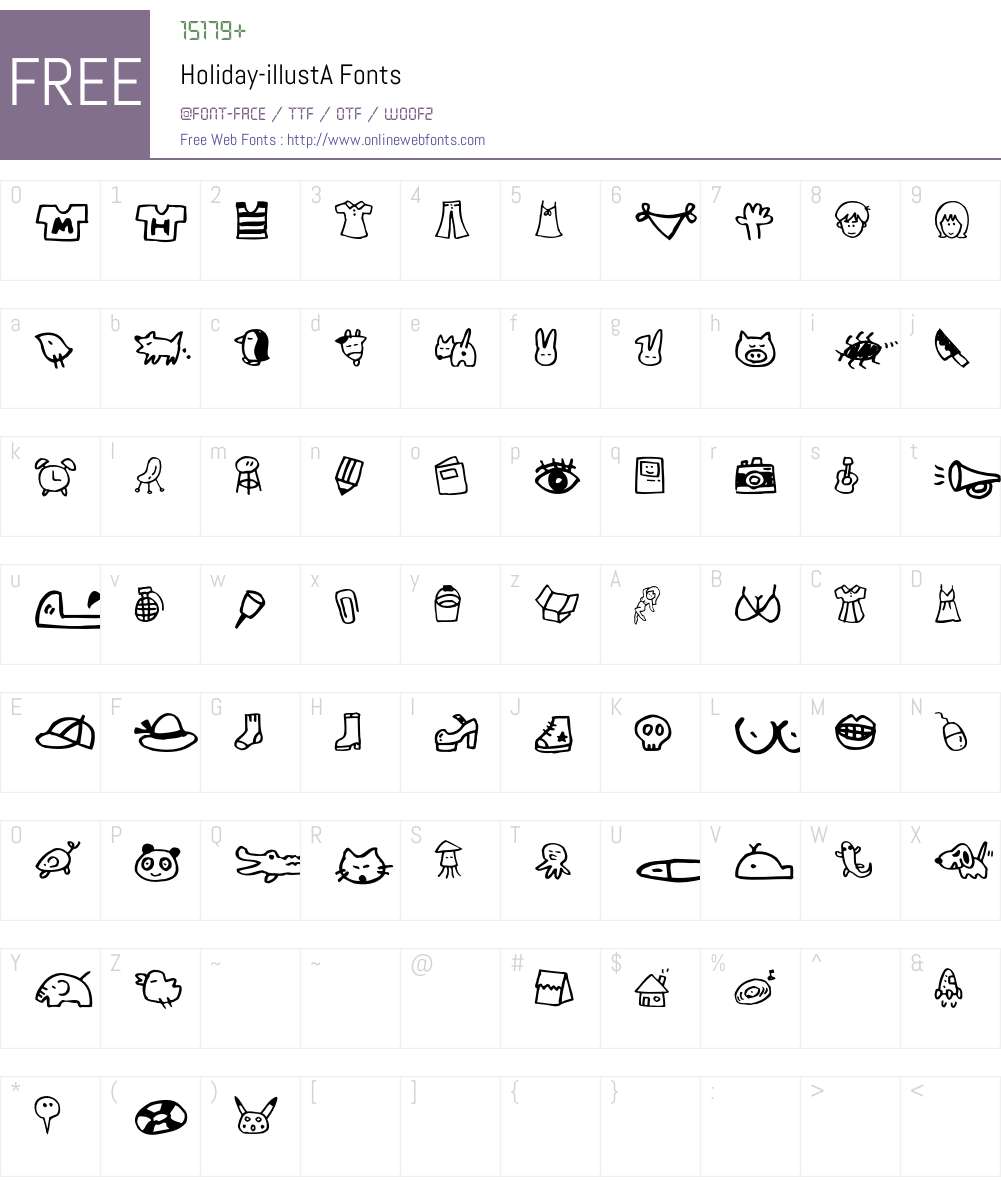 Holiday Font Screenshots