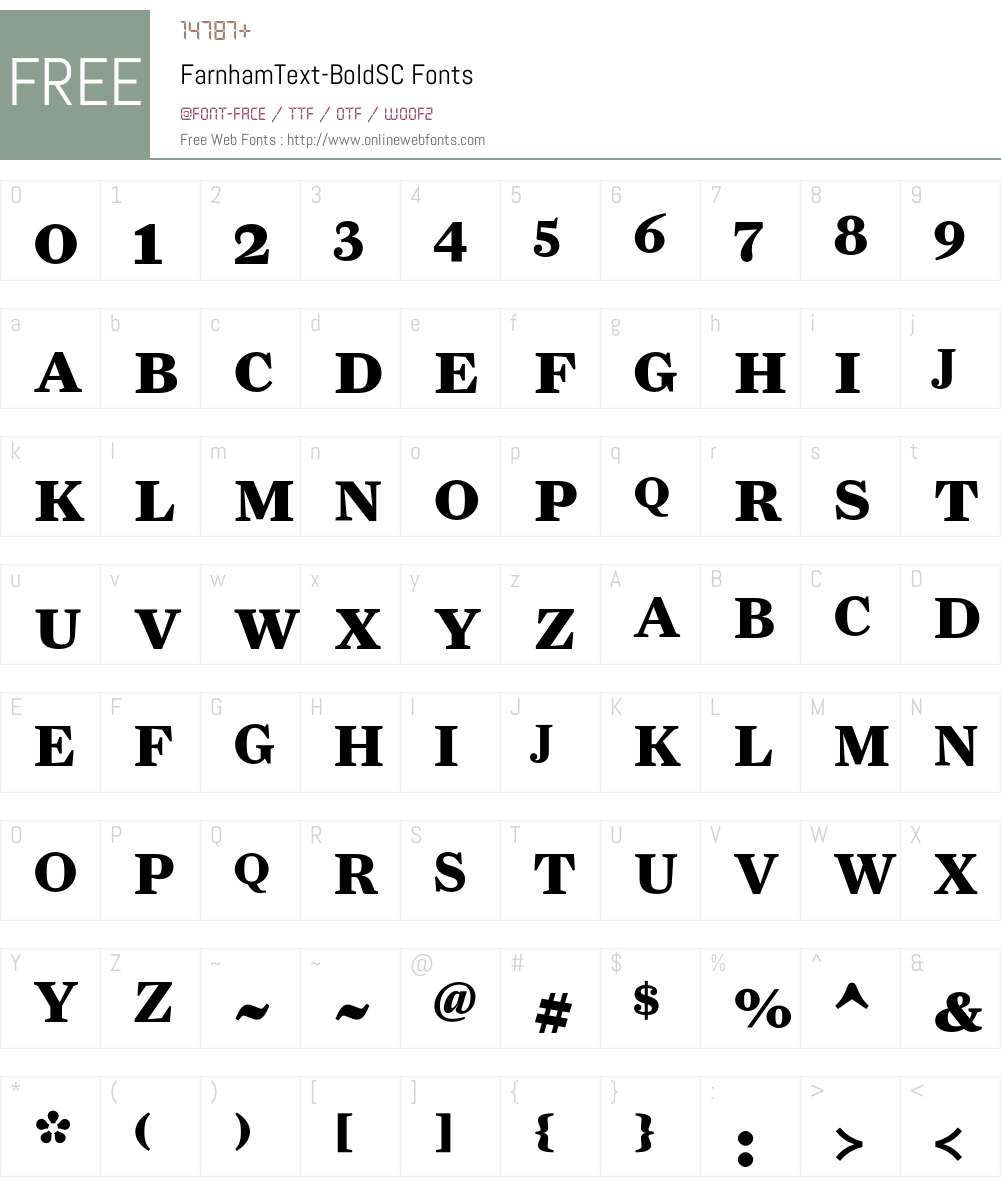 FarnhamText-BoldSC Font Screenshots