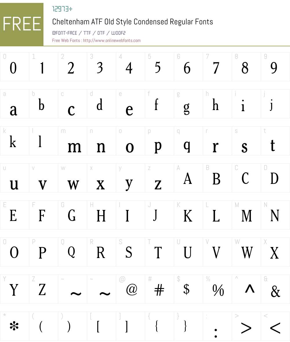 Cheltenham ATF Old Style BQ Font Screenshots