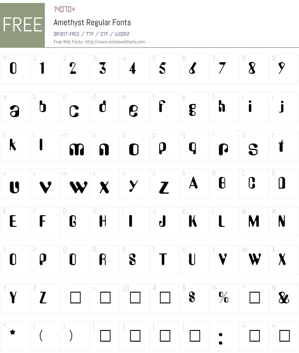Amethyst Font Screenshots