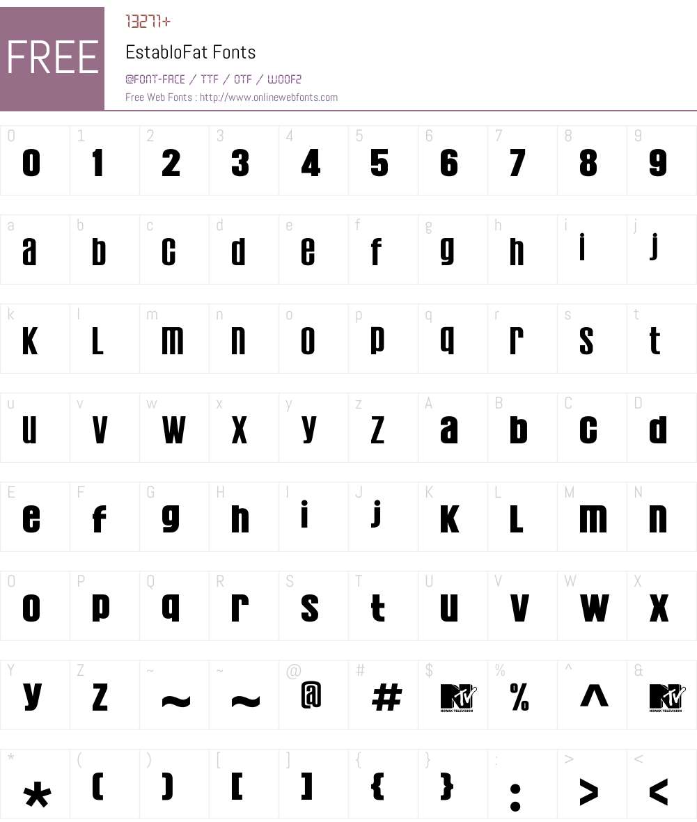 EstabloFat Font Screenshots