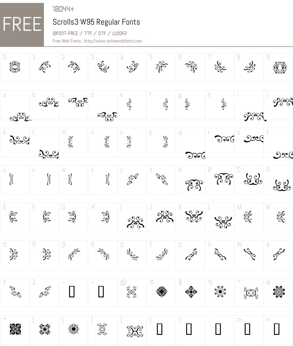 Scrolls3 Font Screenshots