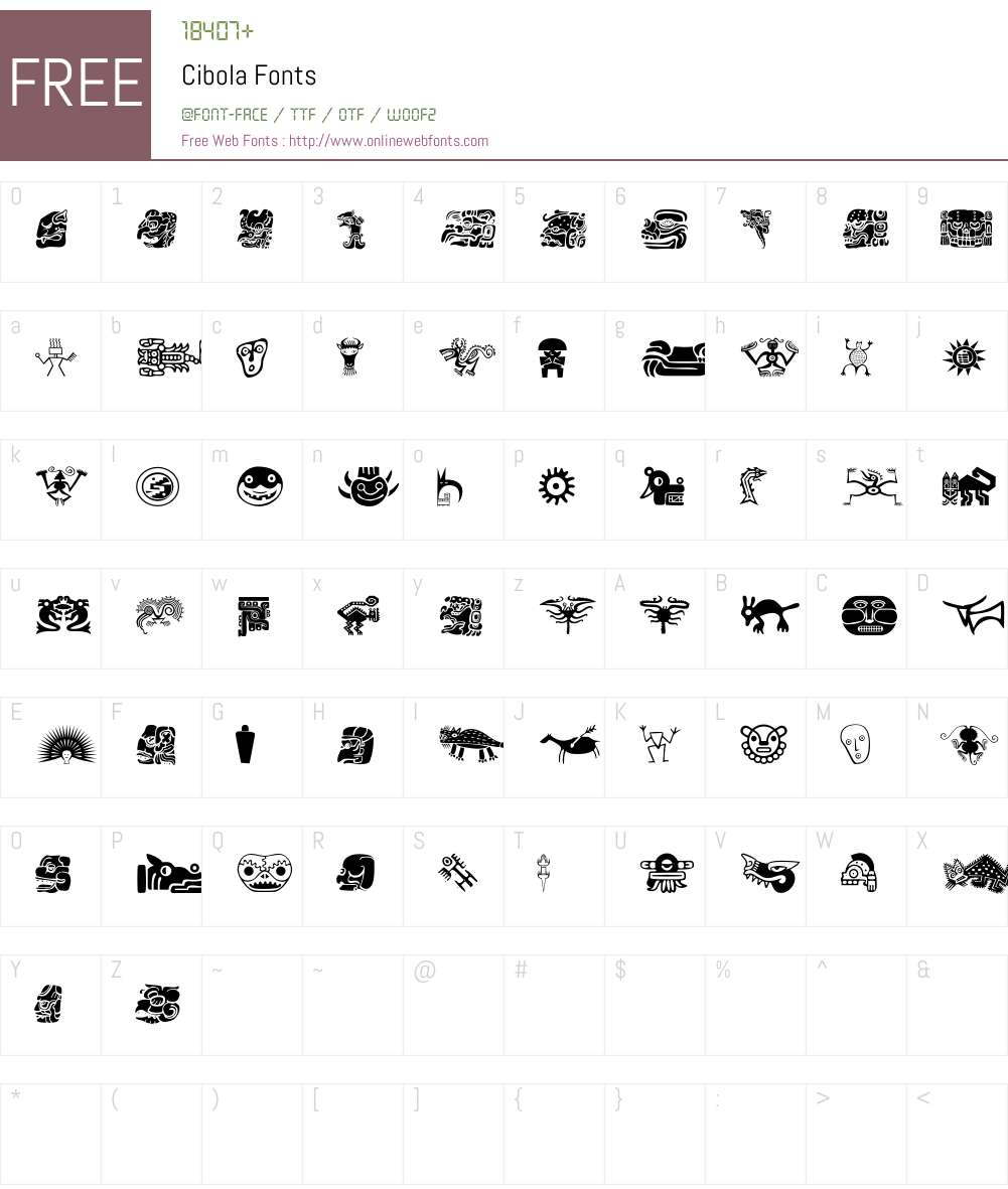 Cibola Font Screenshots