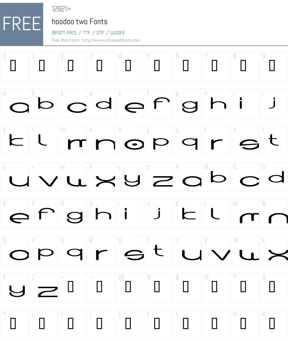 hoodoo two Font Screenshots