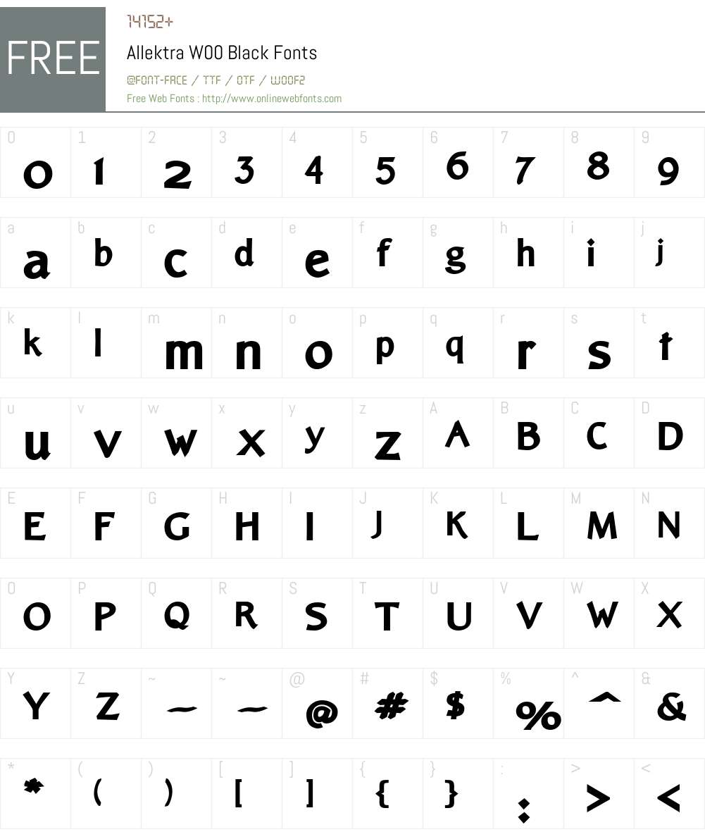 Allektra Font Screenshots