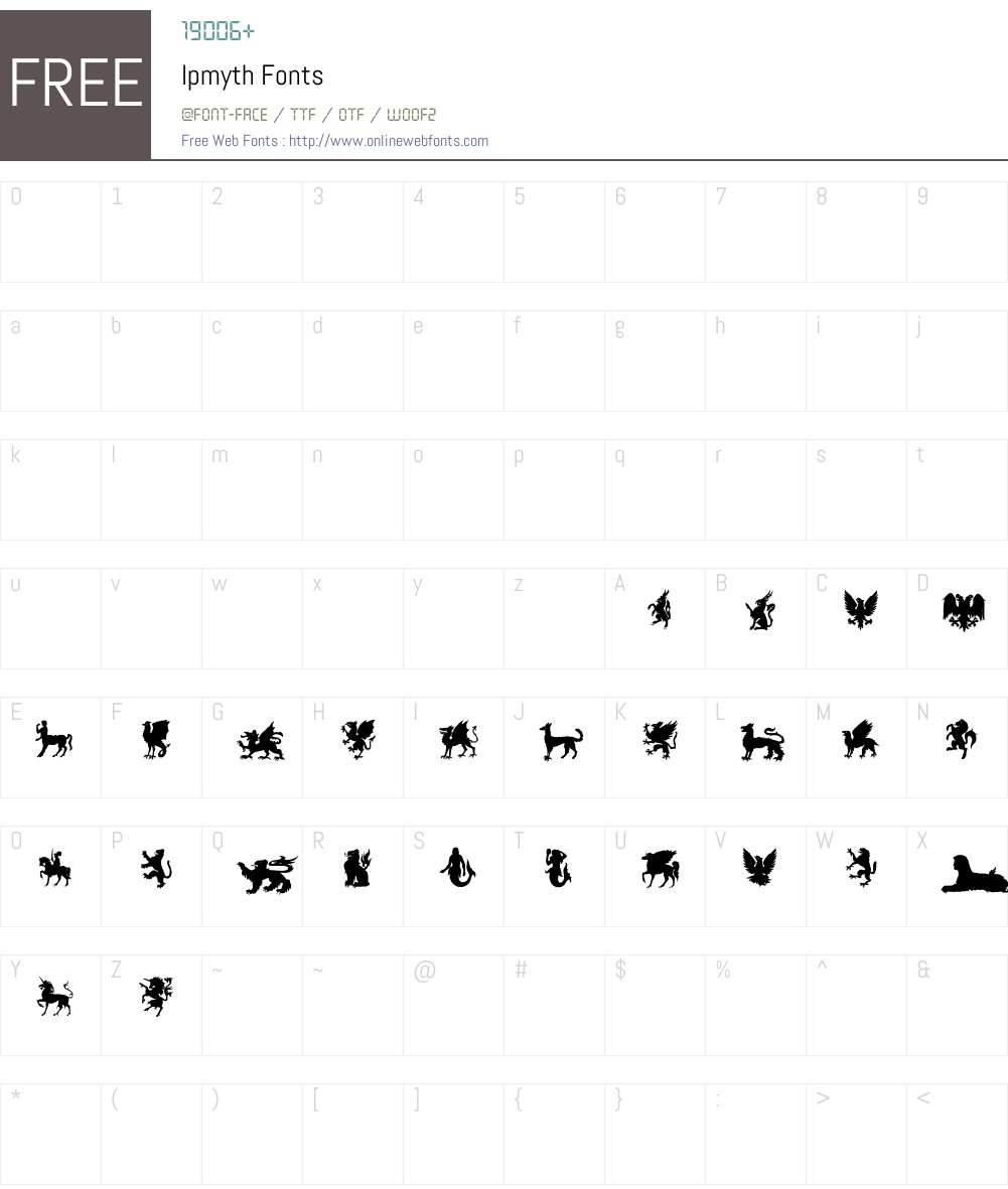lpmyth Font Screenshots