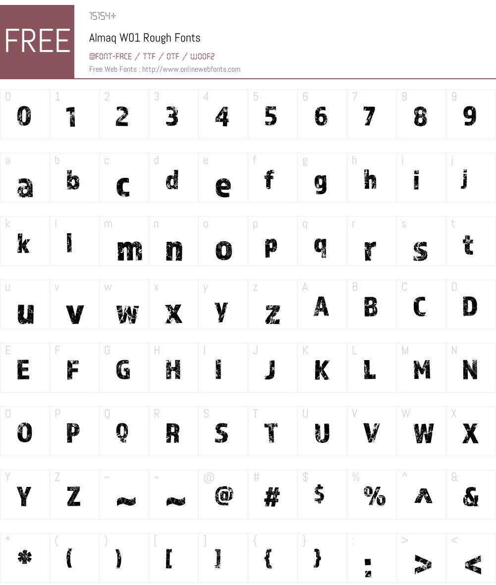 AlmaqW01-Rough Font Screenshots