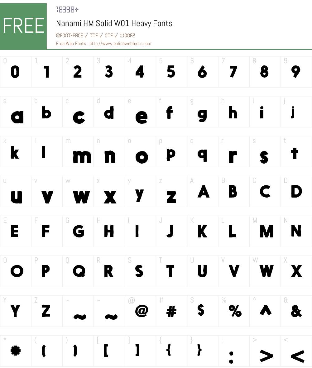 NanamiHMSolidW01-Heavy Font Screenshots