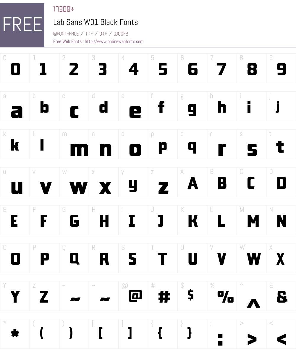 LabSansW01-Black Font Screenshots