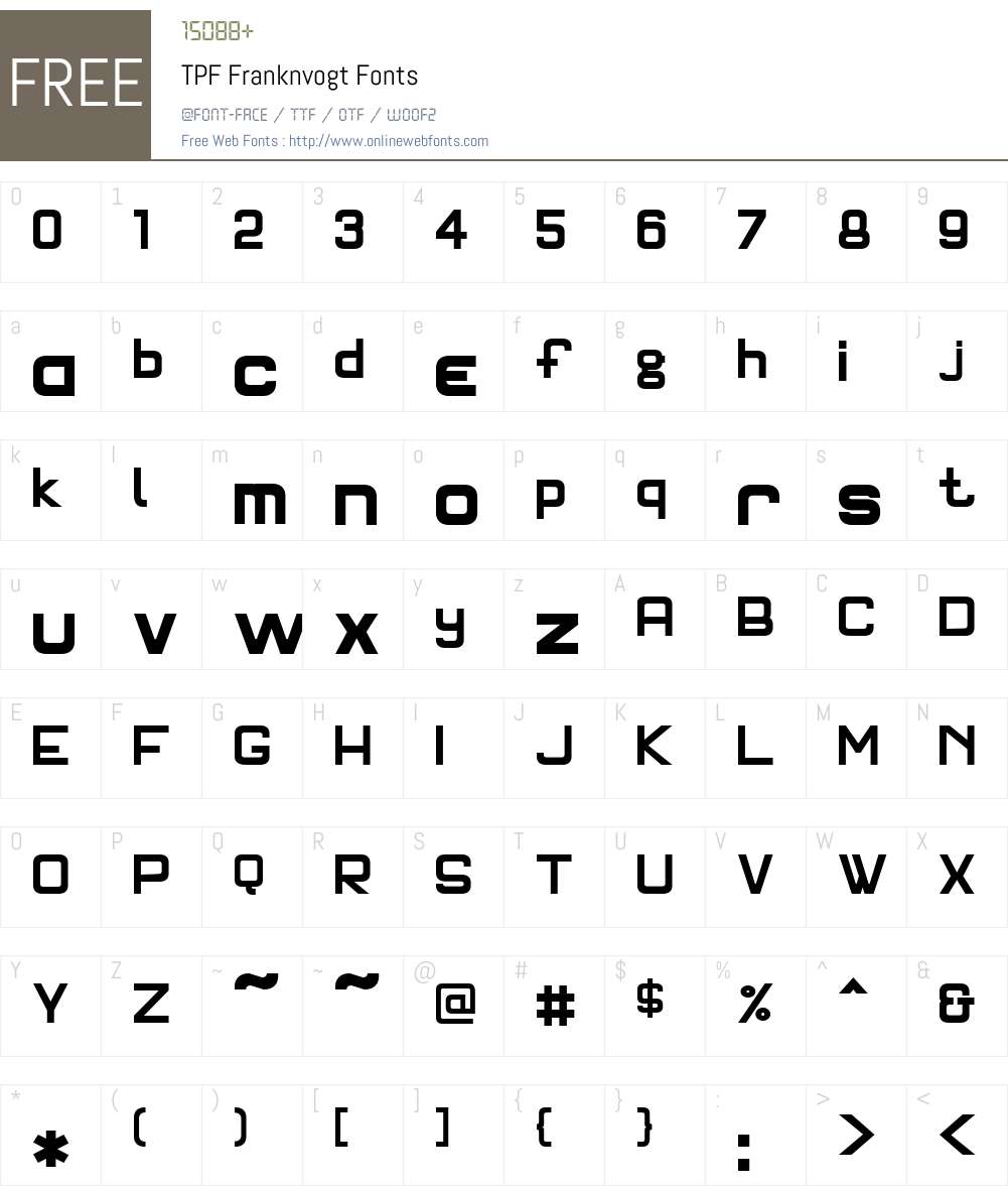 TPF Franknvogt Font Screenshots
