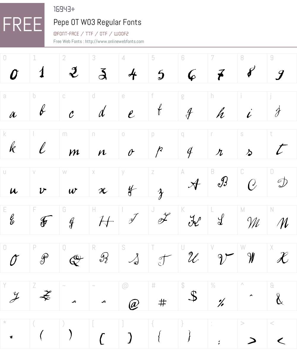 FF Pepe Font Screenshots