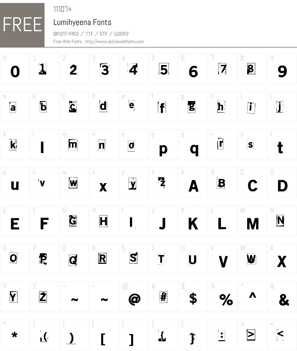 Lumihyeena Font Screenshots