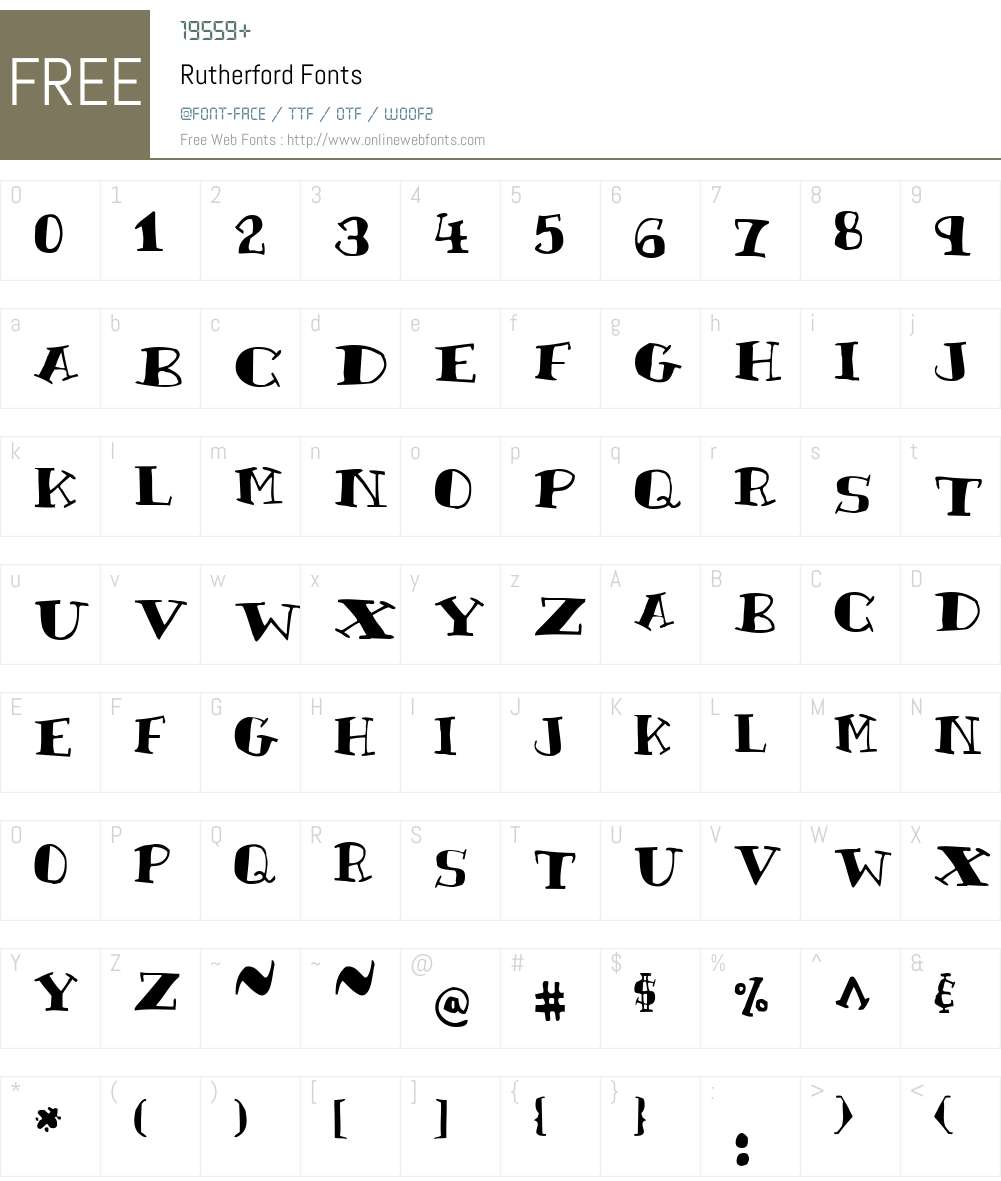 Rutherford Font Screenshots