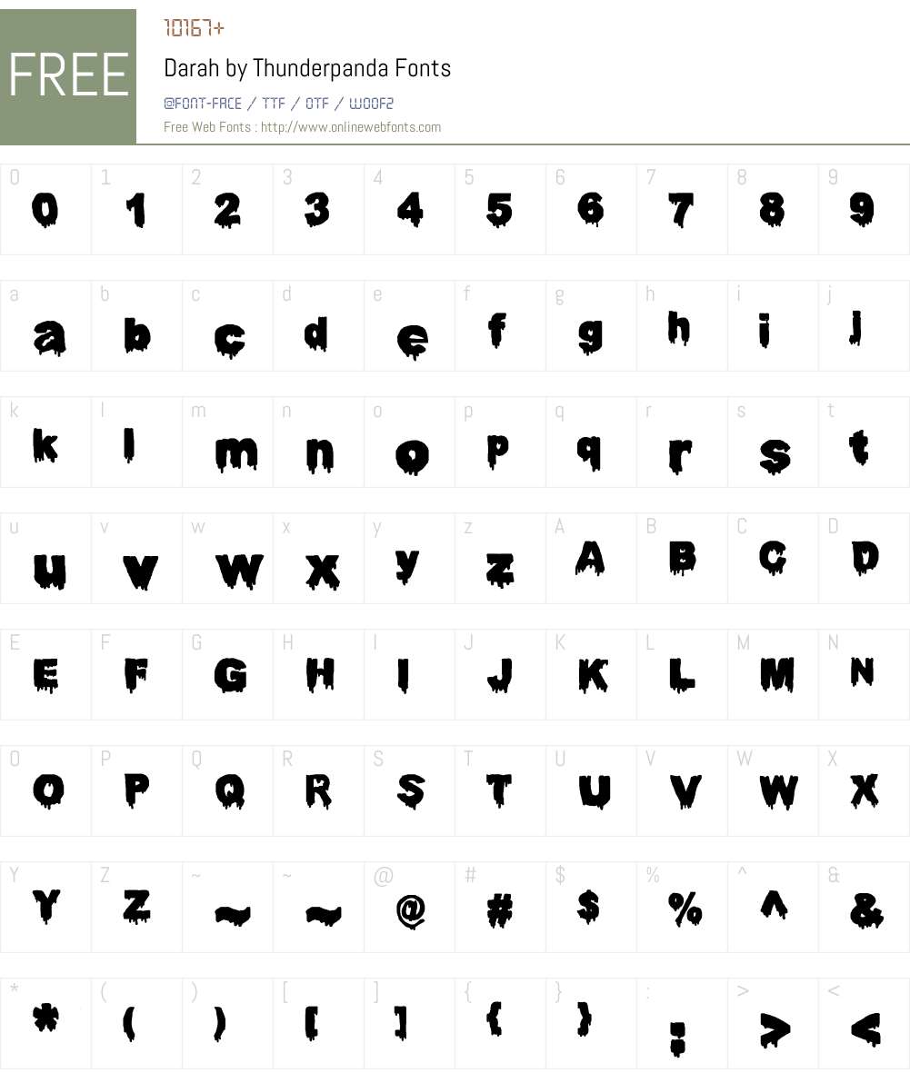 Darah Erc Font Screenshots