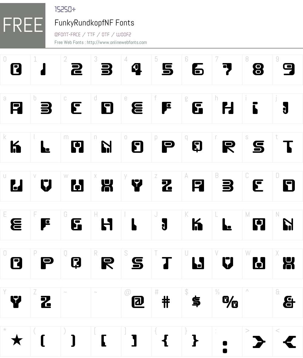 Funky Rundkopf NF Font Screenshots