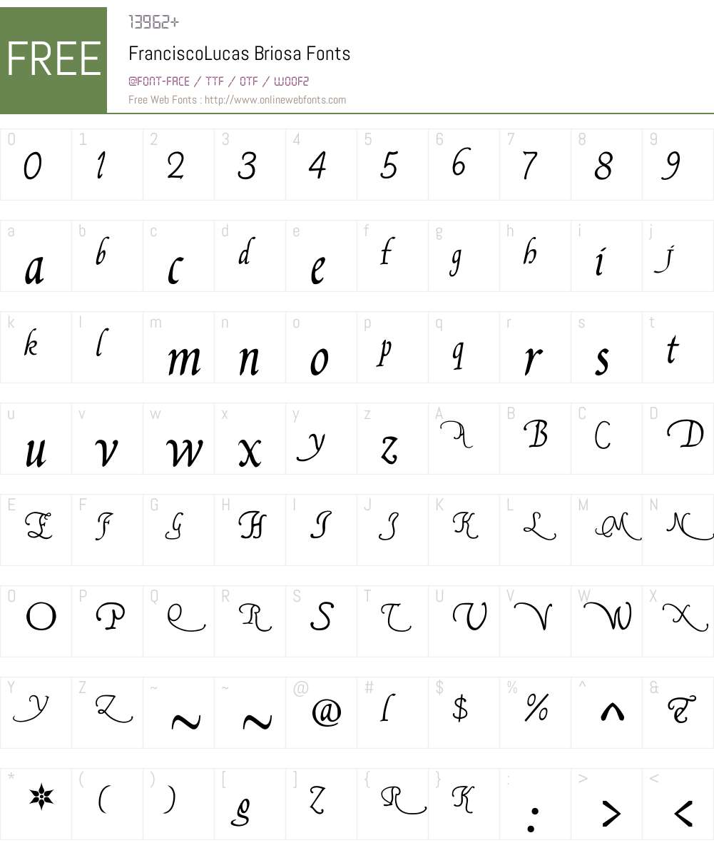 FranciscoLucas Briosa Font Screenshots