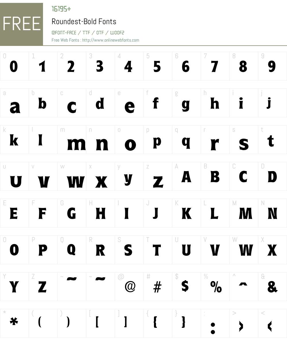 Roundest-Bold Font Screenshots