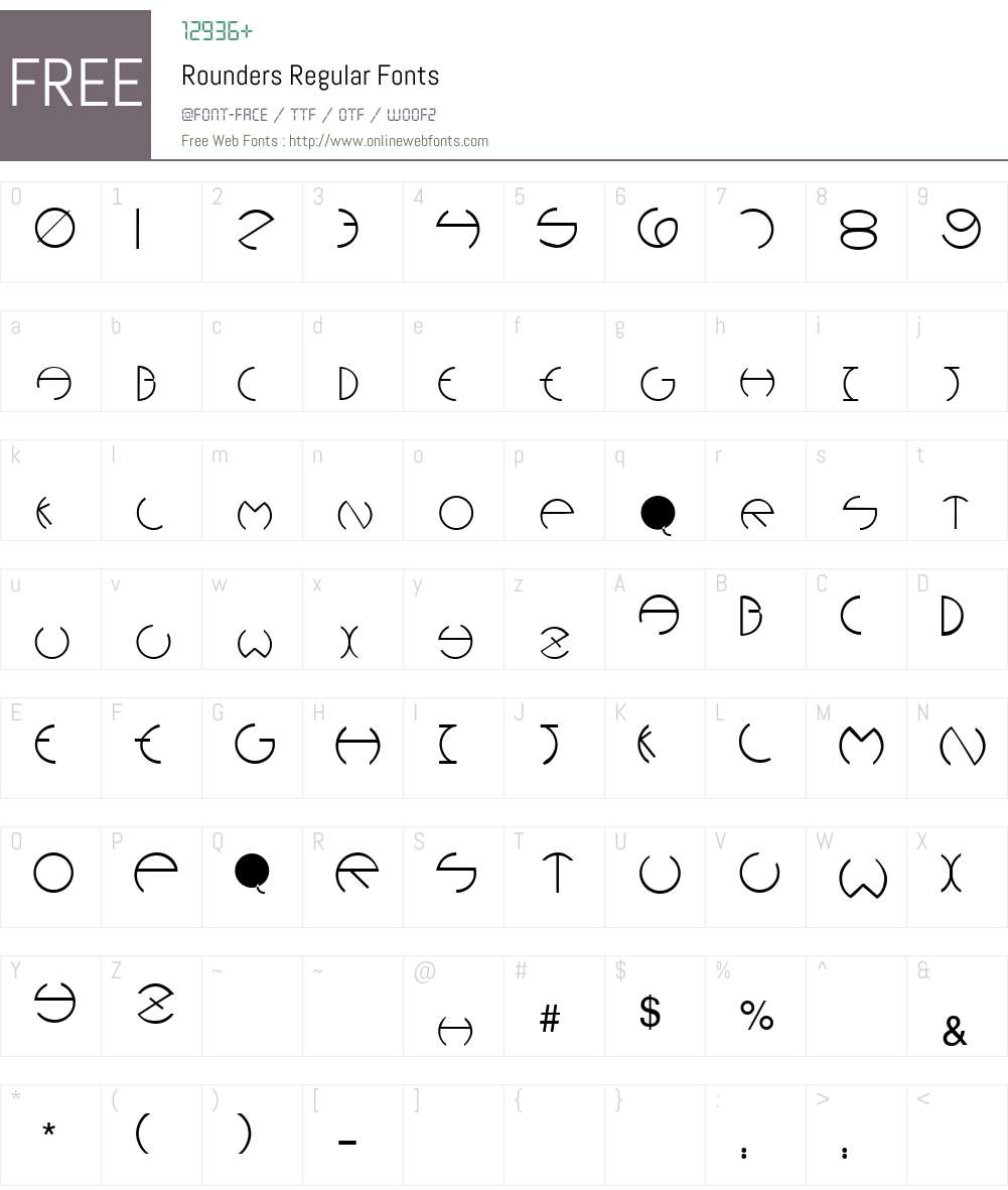 Rounders Font Screenshots