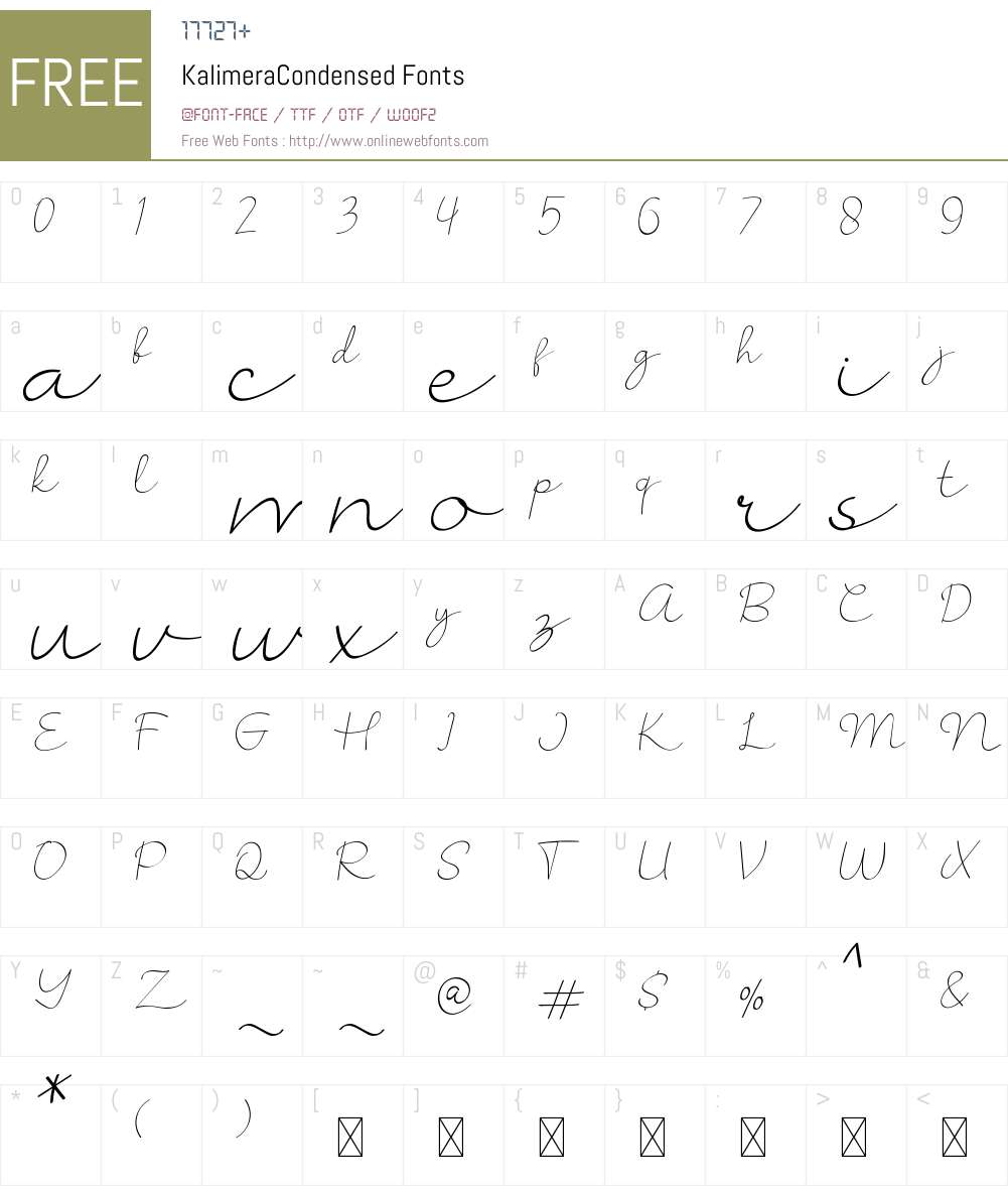 KalimeraCondensed 1.002;Fontself Maker 3.4.0 Fonts Free Download ...