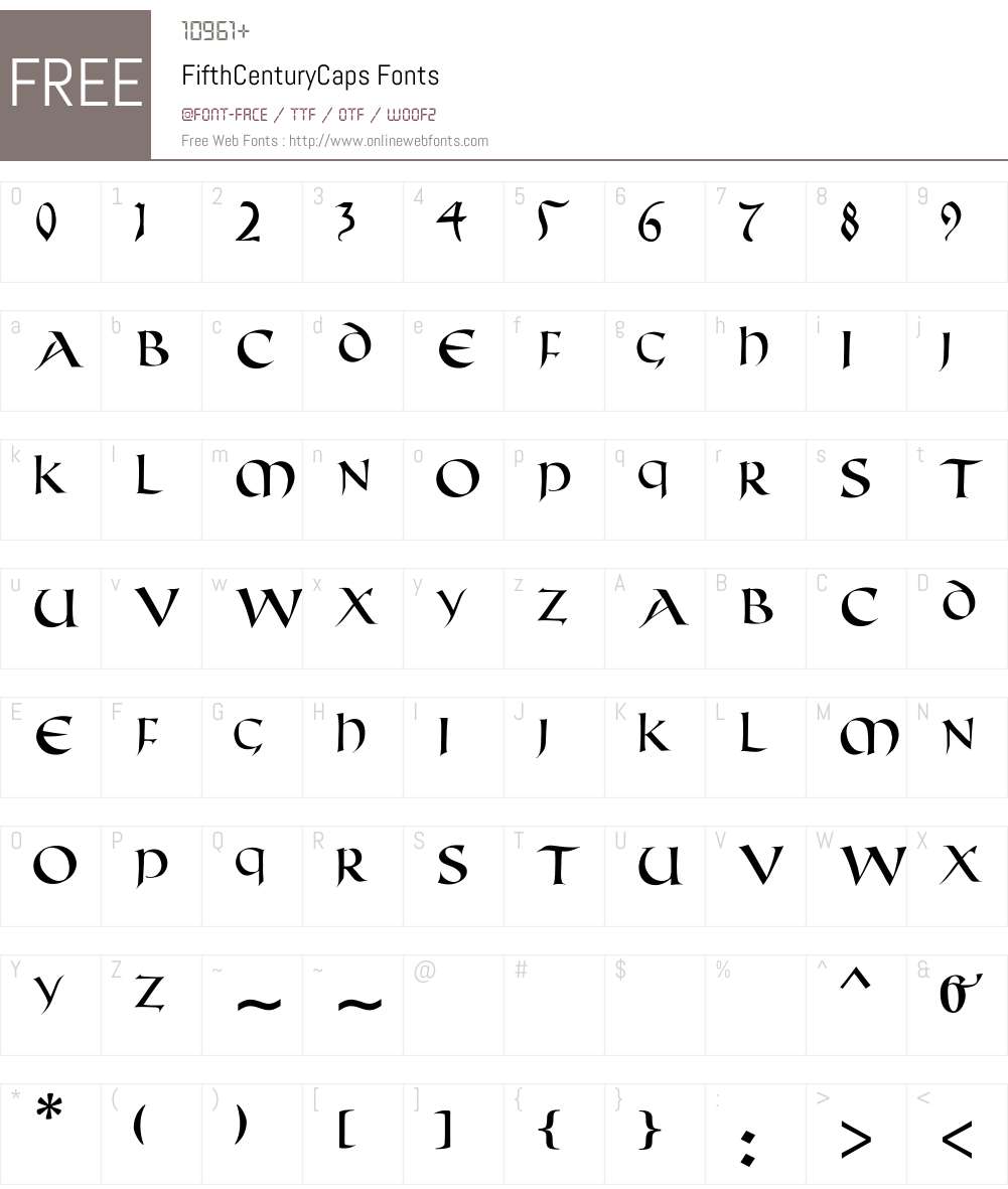 FifthCenturyCaps 1.0 2005-04-28 Fonts Free Download - OnlineWebFonts.COM