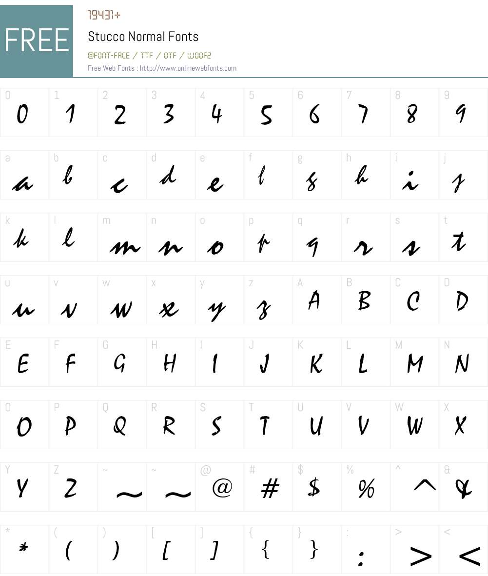 Stucco Font Screenshots